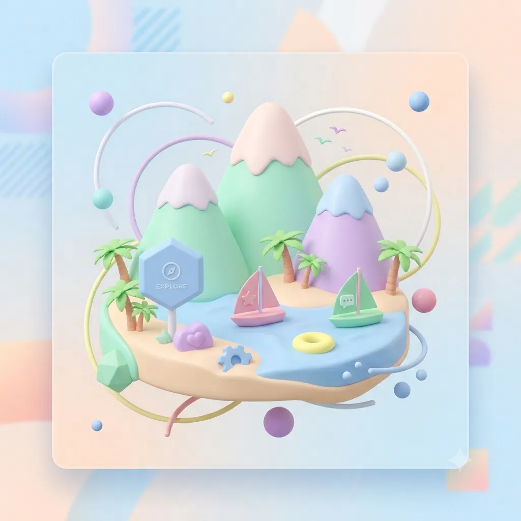 Deep Pastel 3D Shapes